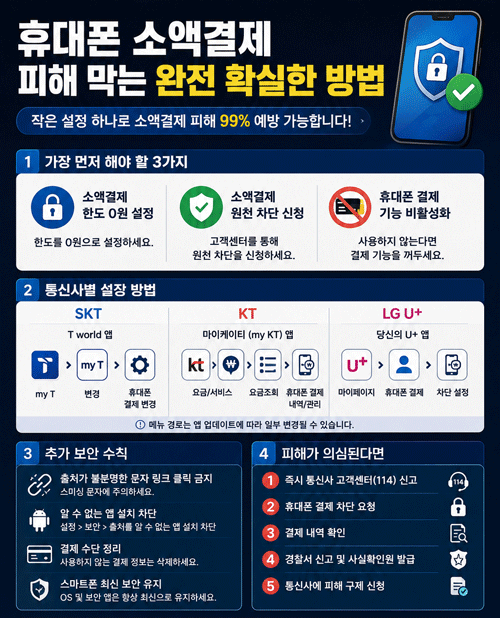 휴대폰 소액결제 피해 예방